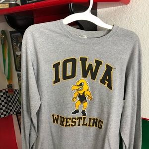 Iowa wrestling grey long sleeve
